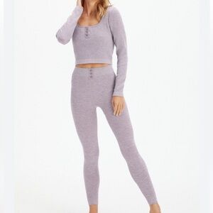Fabletics Lilac Thermal Pajama Set